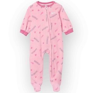 NWT Reebok Baby Girls One-Piece Zip-Up Footed Jumpsuit - Lilac - 3-6 Months 89